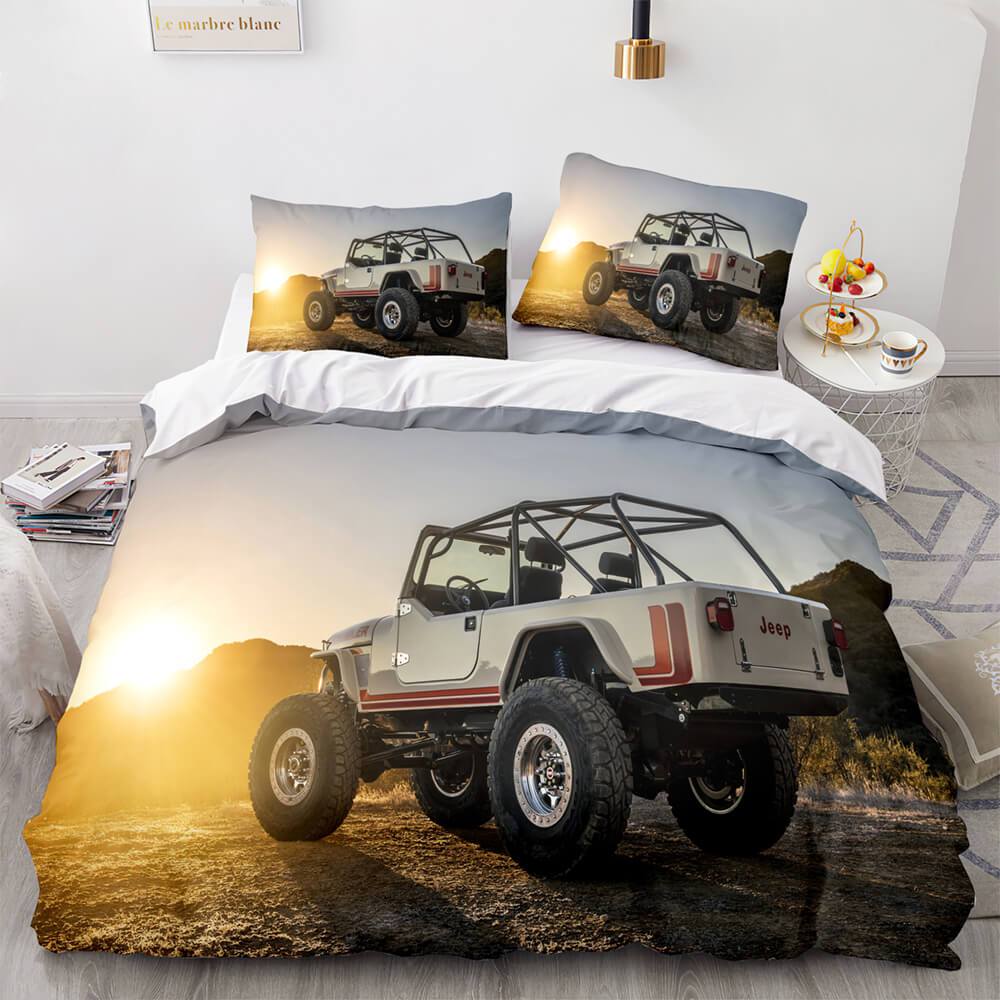 Juego de ropa de cama con funda de edredón para vehículo todoterreno Jeep 4X4