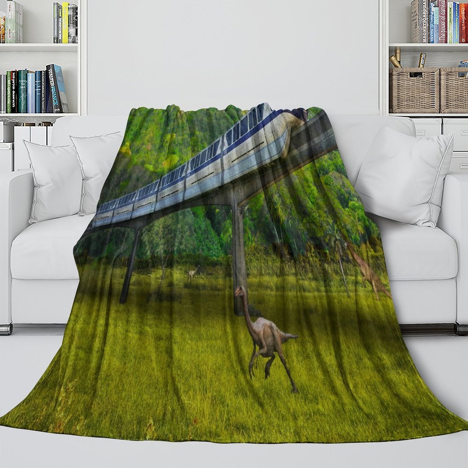 Jurassic World Blanket Flannel Dinosaur Throw Room Decoration