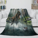 Jurassic World Rebirth Blanket Flannel Throw Room Decoration
