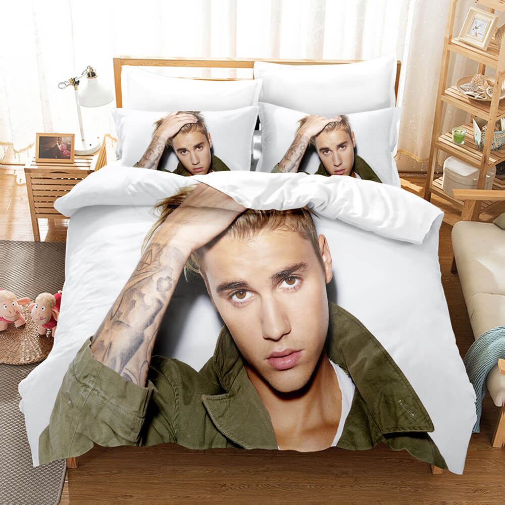 Justin Bieber Cosplay Bedding Set Quilt Cover Room Decoration