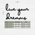Live Your Dreams Metal Wall Art - Inspirational Script Wall Decor - KAF096