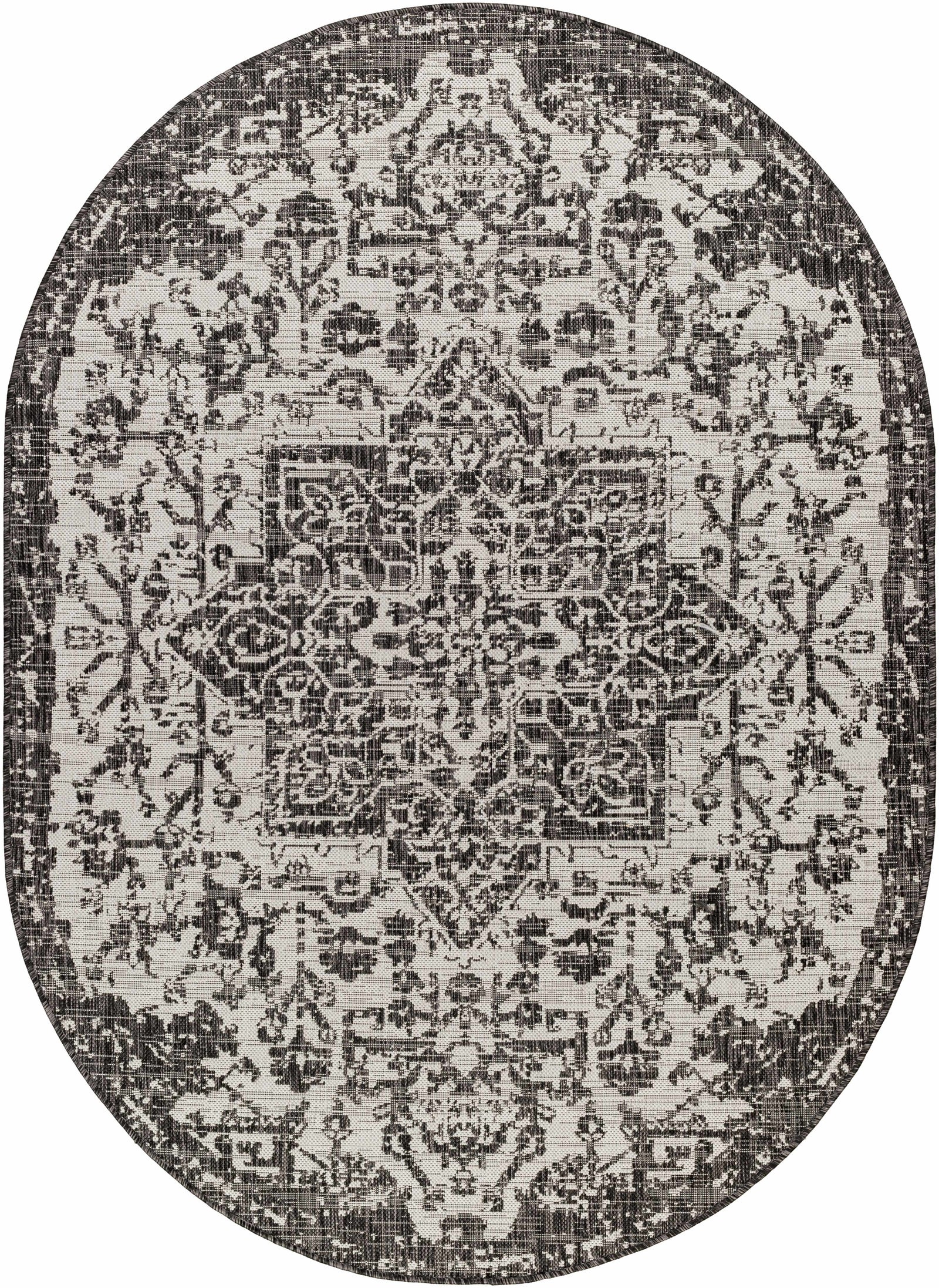 Alfombra Kilmacolm color carbón para interior y exterior - Liquidación