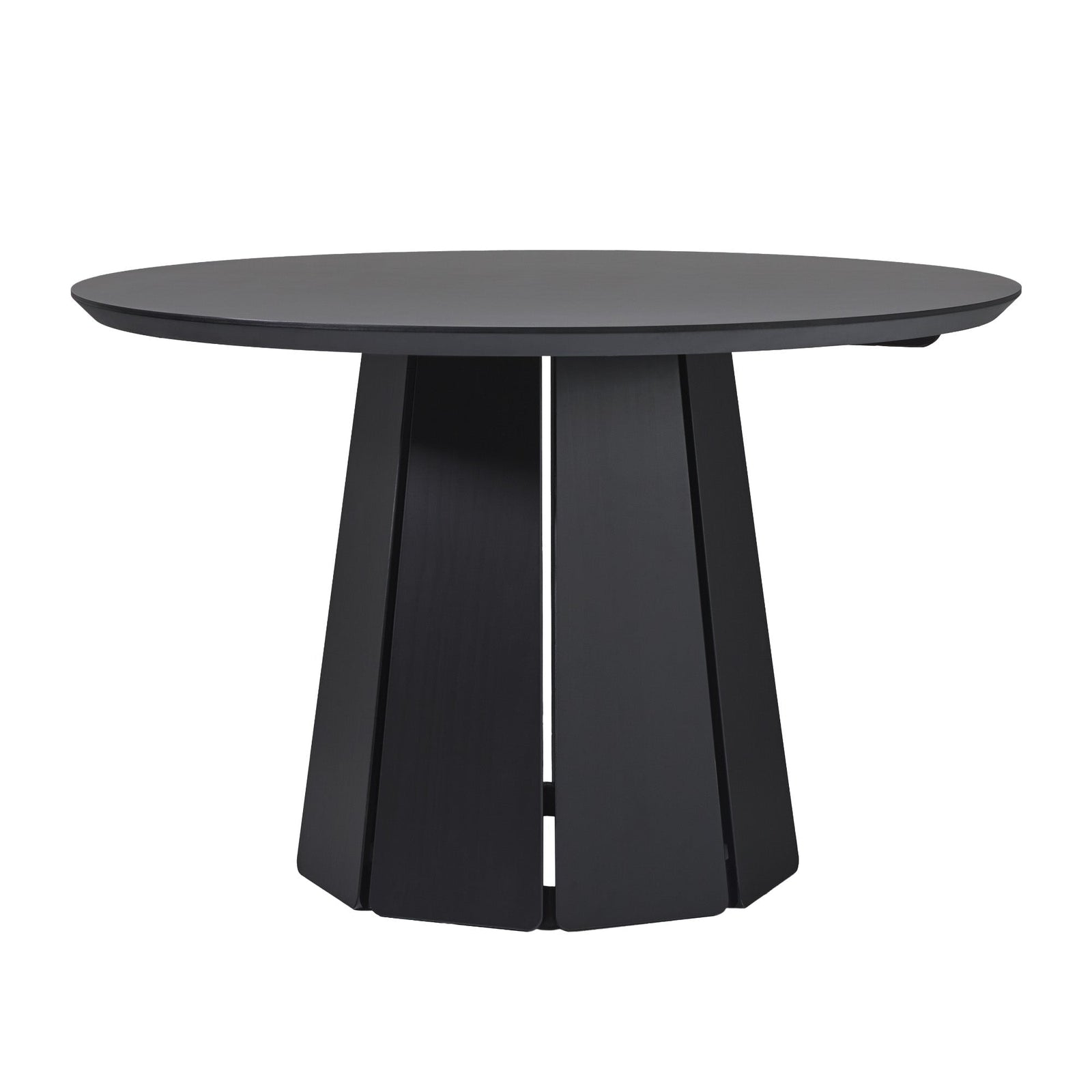Mesa de comedor con pedestal de madera maciza redonda Koa de 48
