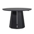 Mesa de comedor con pedestal de madera maciza redonda Koa de 48"