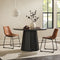 Mesa de comedor con pedestal de madera maciza redonda Koa de 48"