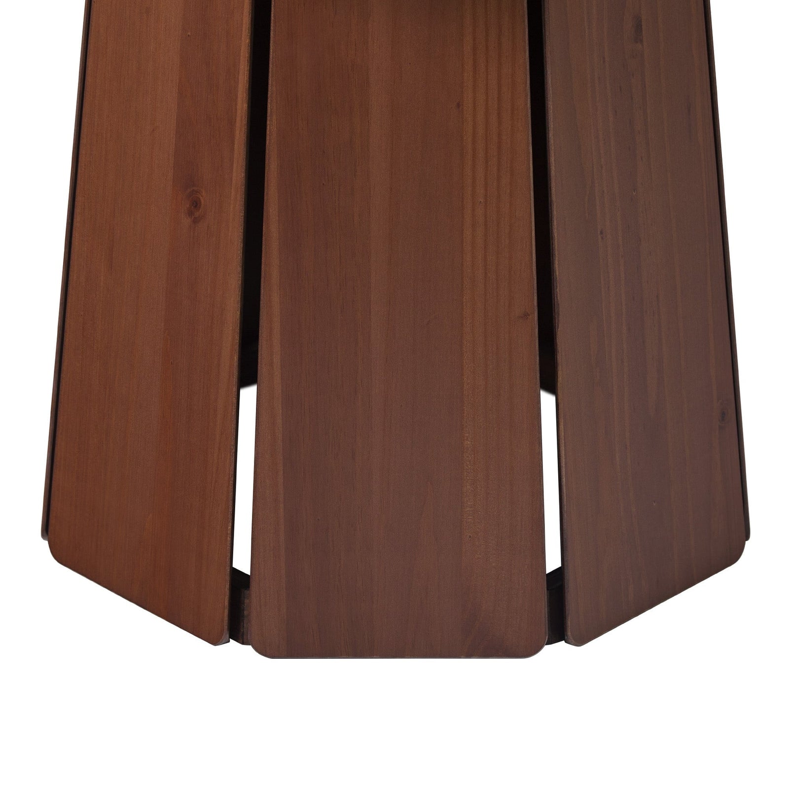 Mesa de comedor con pedestal de madera maciza redonda Koa de 48