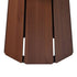 Mesa de comedor con pedestal de madera maciza redonda Koa de 48"