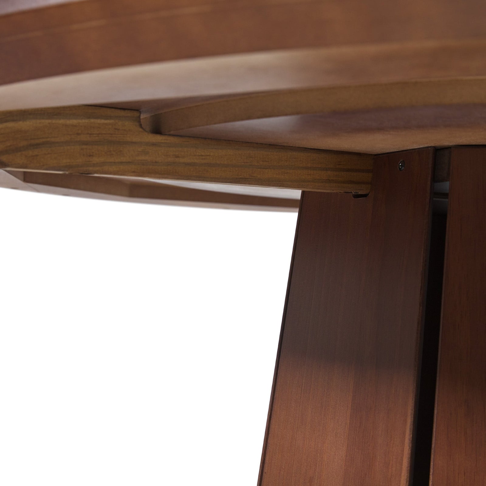 Mesa de comedor con pedestal de madera maciza redonda Koa de 48