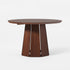 Mesa de comedor con pedestal de madera maciza redonda Koa de 48"