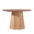 Mesa de comedor con pedestal de madera maciza redonda Koa de 48"