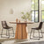 Mesa de comedor con pedestal de madera maciza redonda Koa de 48"