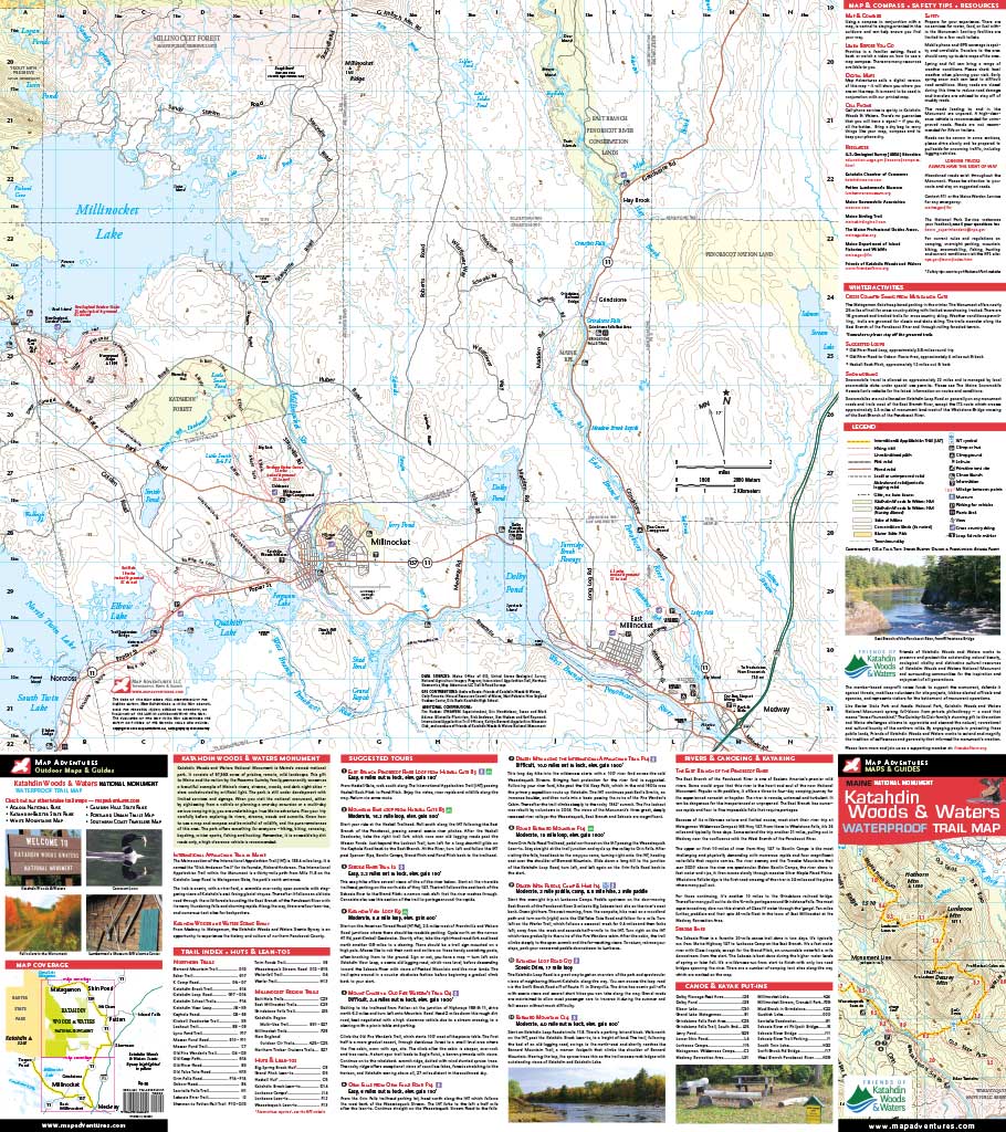 Katahdin Woods & Waters National Monument Trail Map