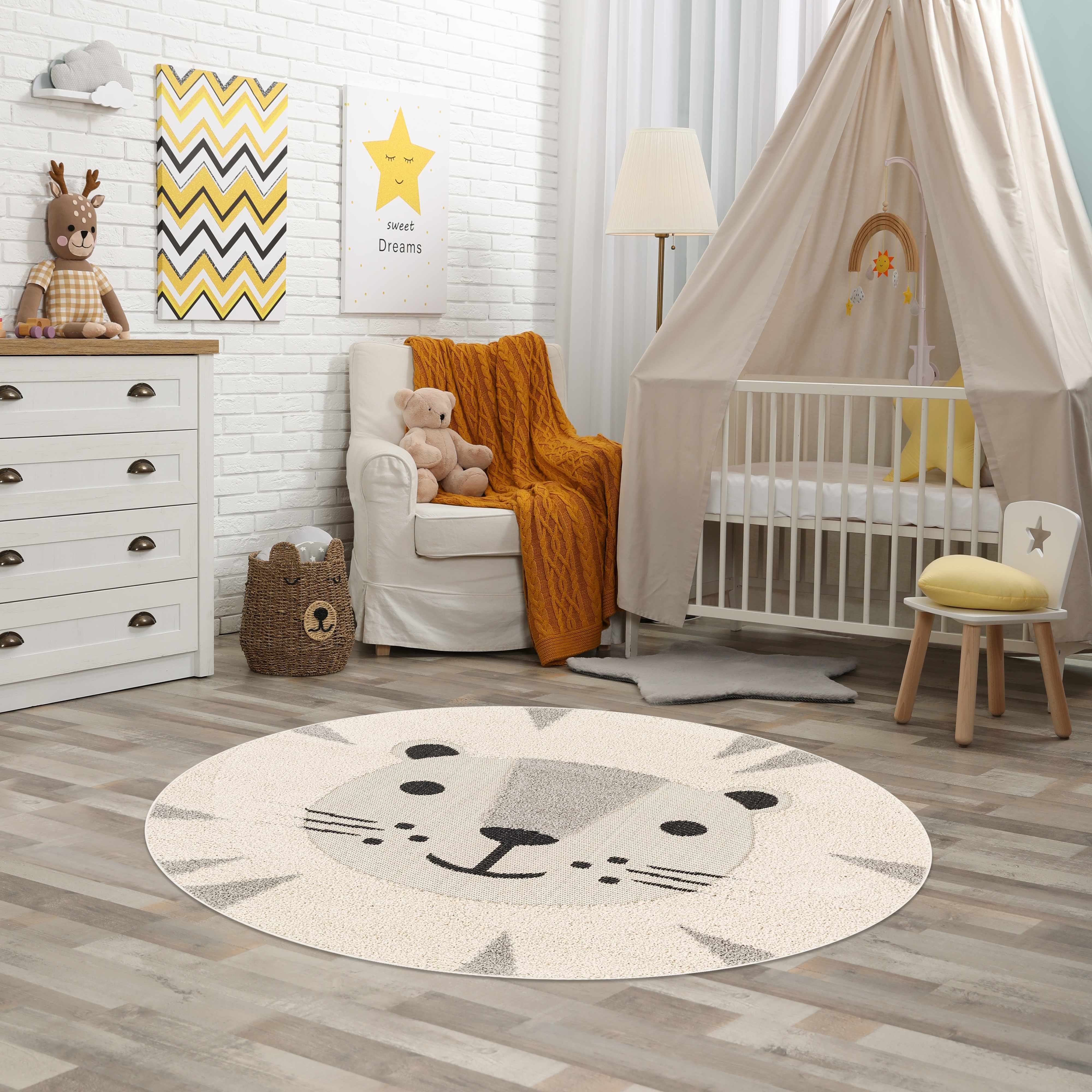 Alfombra infantil con estampado de animales de león - Oferta especial
