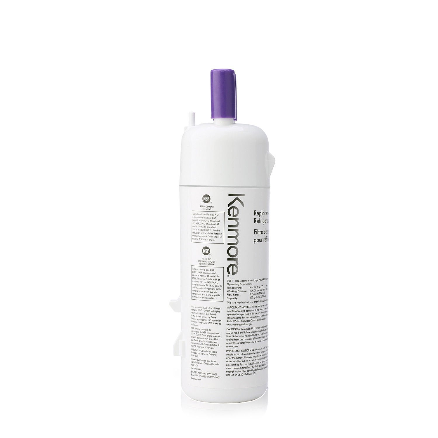 Kenmore Replacement Refrigerator Filter 9081 Cartridge P8RFKB2L | 04609081000