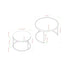 Modern Round Nesting Coffee Tables with Round Base, Set of 2