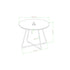 Mesa de comedor redonda Alex de 40" de chapa de madera y metal