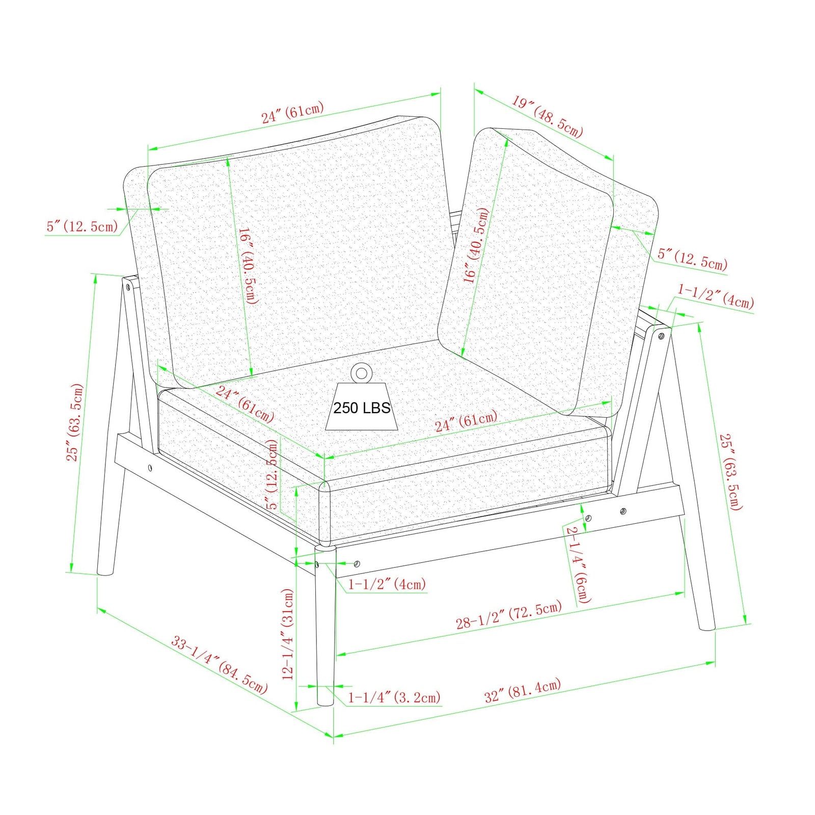 Mesa de centro y seccional para exteriores de madera maciza con husillo de 6 piezas Circa Modern