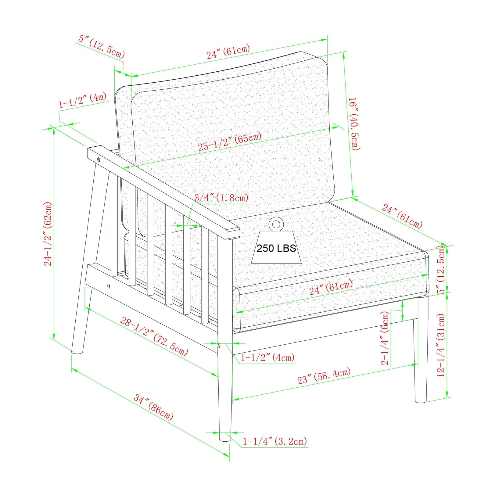 Mesa de centro y seccional para exteriores de madera maciza con husillo de 6 piezas Circa Modern