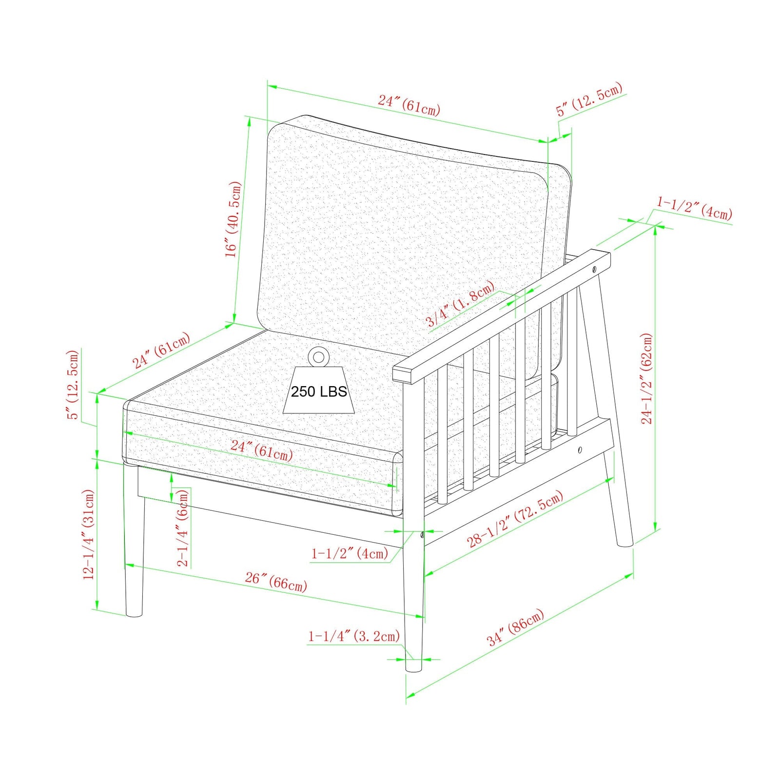Mesa de centro y seccional para exteriores de madera maciza con husillo de 6 piezas Circa Modern