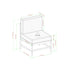 Conjunto de tres piezas de muebles modulares para exteriores de madera maciza Midland Modern