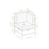 Conjunto de 5 piezas de muebles modulares para exteriores de madera maciza Midland Modern