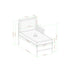 Conjunto de tres piezas de muebles modulares para exteriores de madera maciza Midland Modern