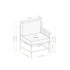 Conjunto de 5 piezas de muebles modulares para exteriores de madera maciza Midland Modern