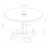 48" Round Dining Table with Pedestal Base