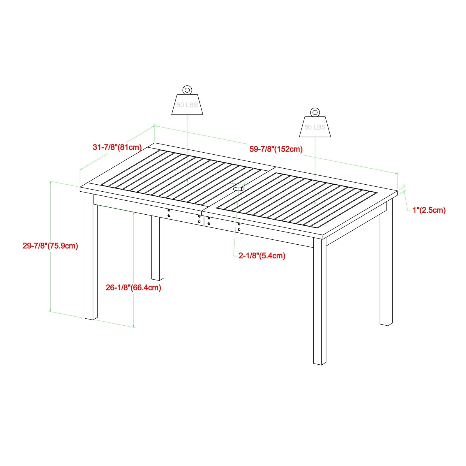 Juego de comedor para patio al aire libre de 7 piezas Midland con cojines