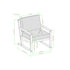 Sillón moderno de madera maciza para exterior Prenton
