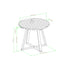 Mesa de comedor redonda para patio con tablero de listones moderno Prenton