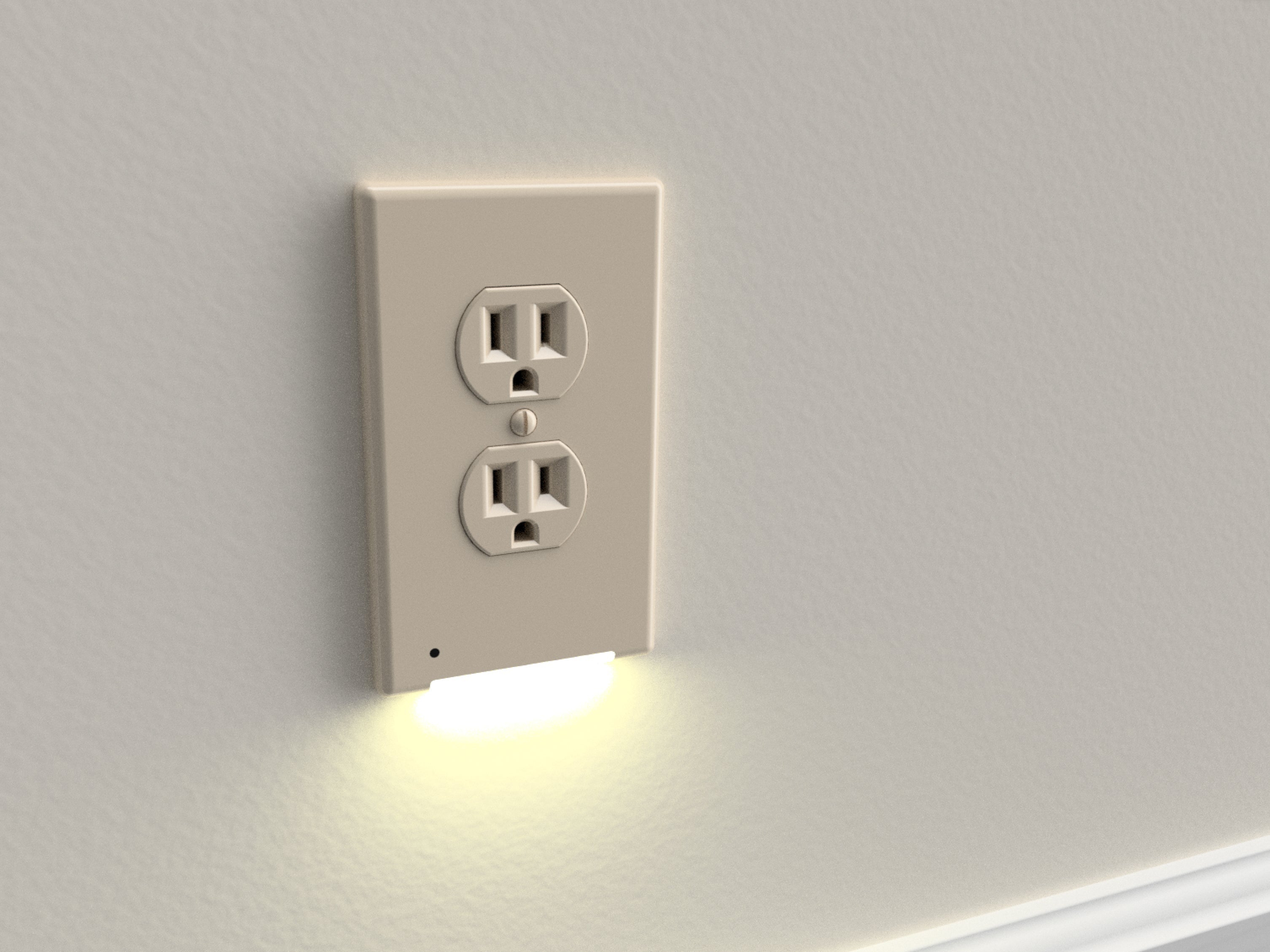 Luz de noche LED LumiCover - Duplex - Almendra clara