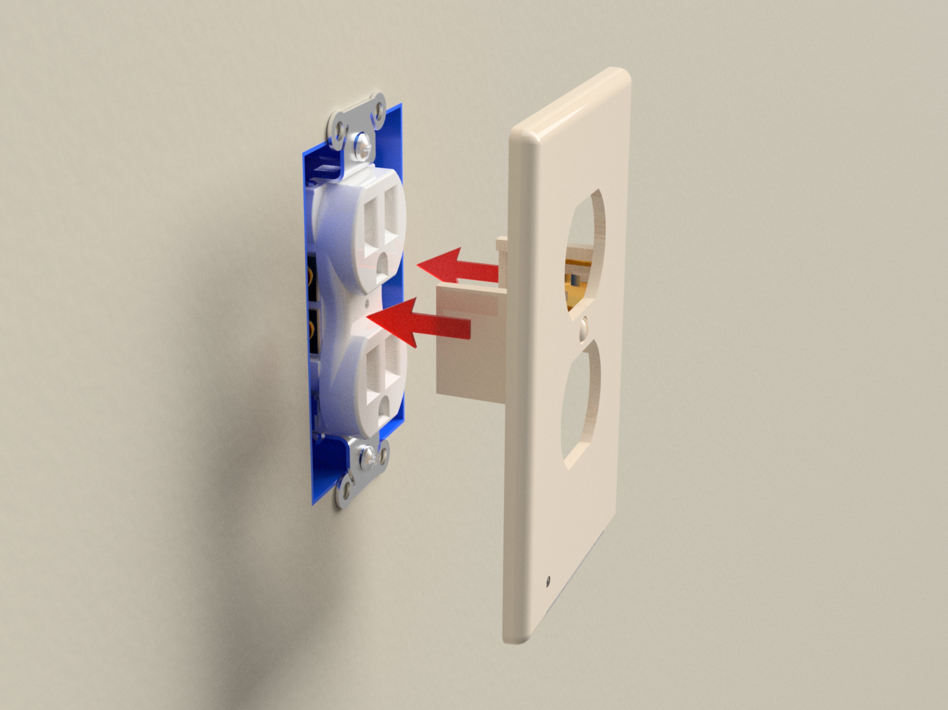 Luz de noche LED LumiCover - Duplex - Almendra clara