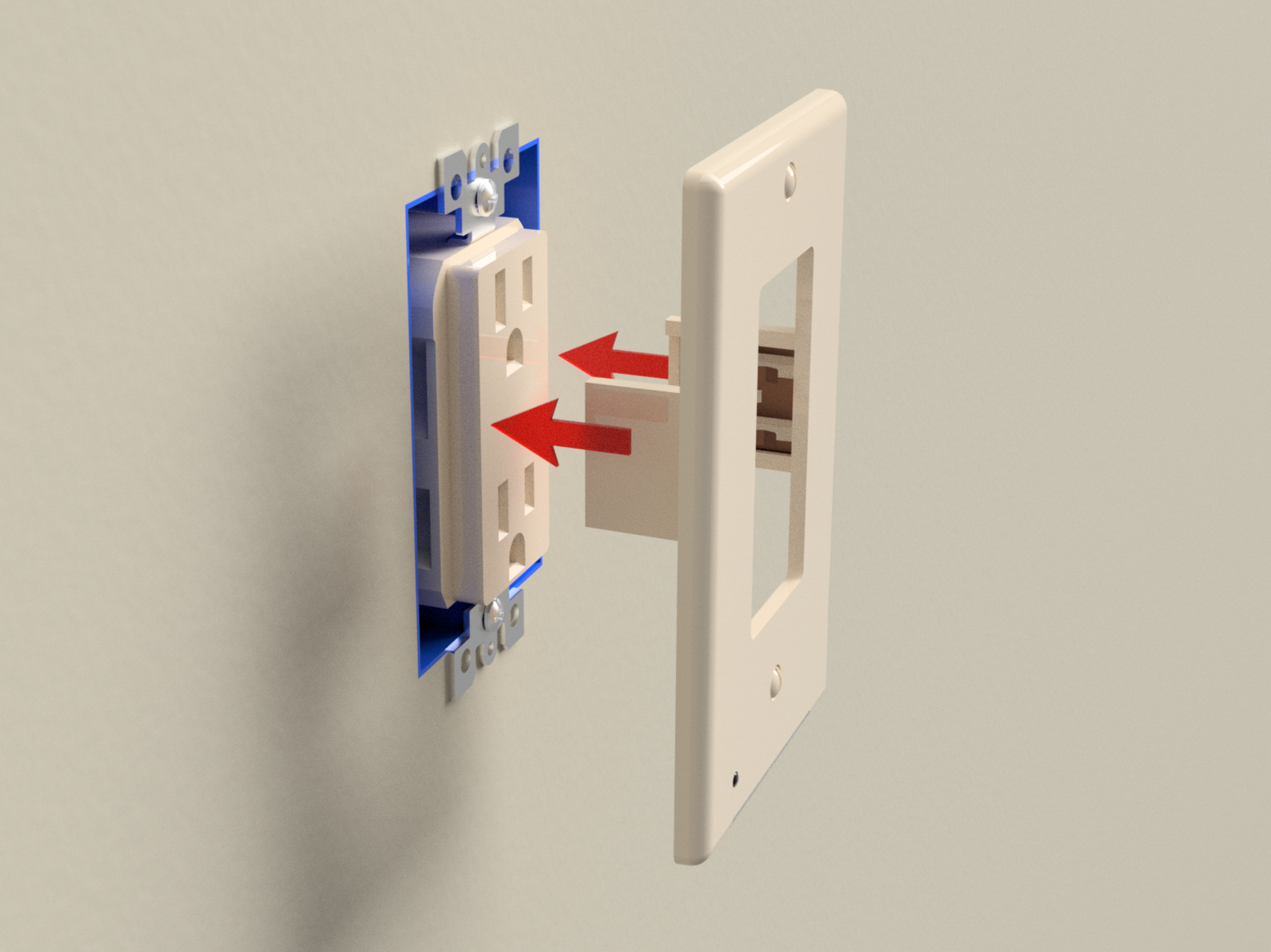 Luz de noche LED LumiCover - Decora - Almendra clara