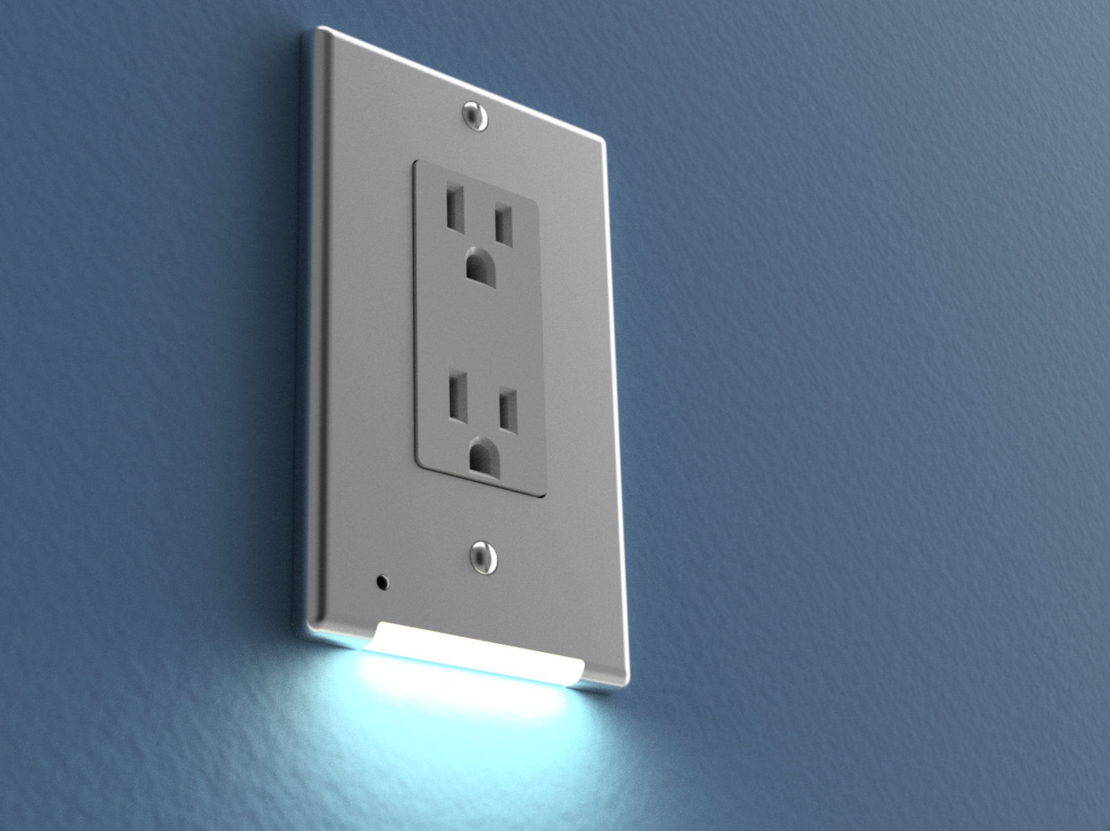 Lámpara de noche LED LumiCover - Decora - Níquel