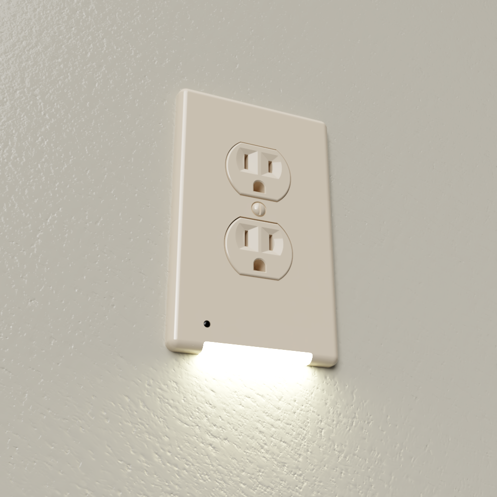 Luz de noche LED LumiCover - Duplex - Almendra clara