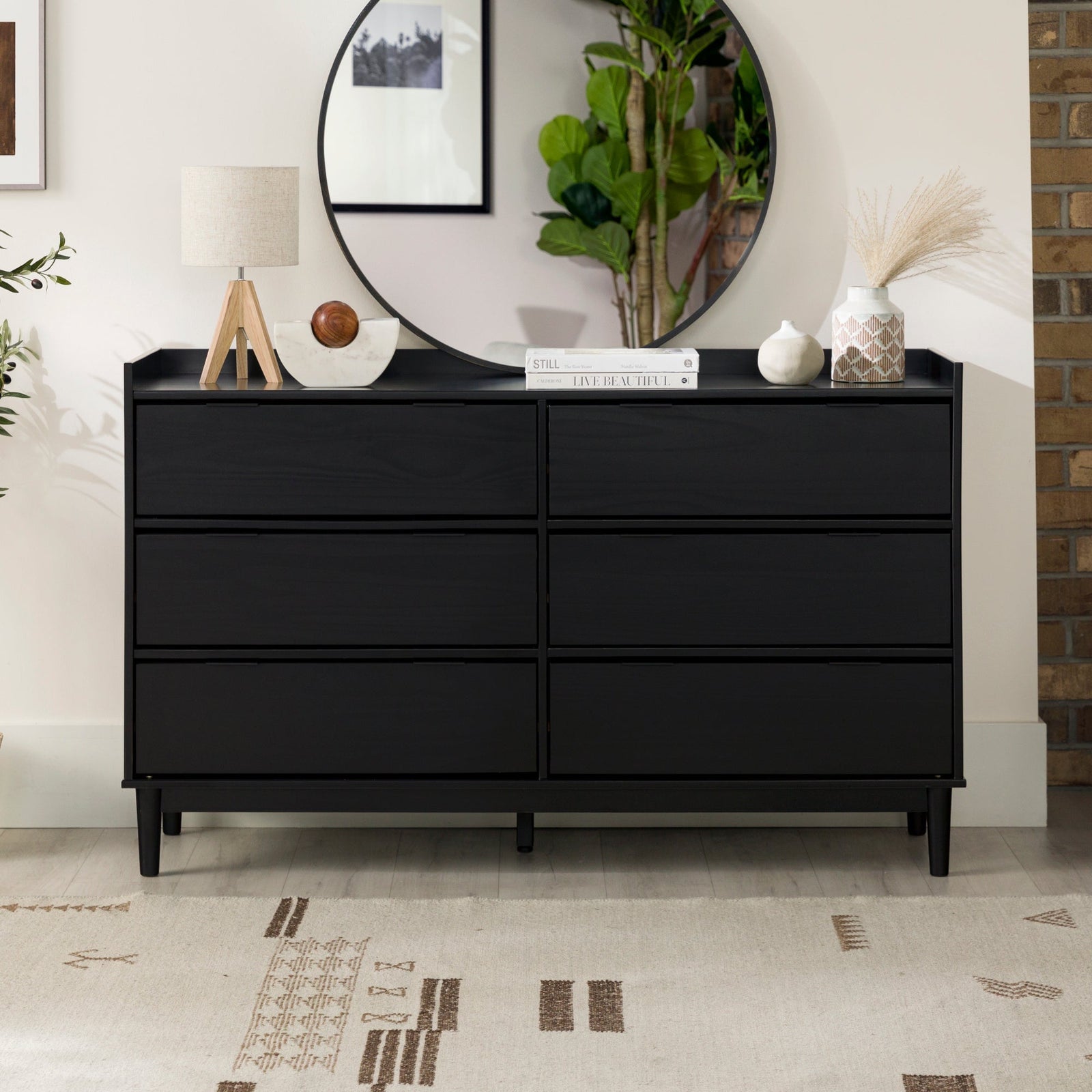Cómoda moderna de madera de mediados de siglo de Lee