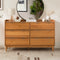 Cómoda moderna de madera de mediados de siglo de Lee
