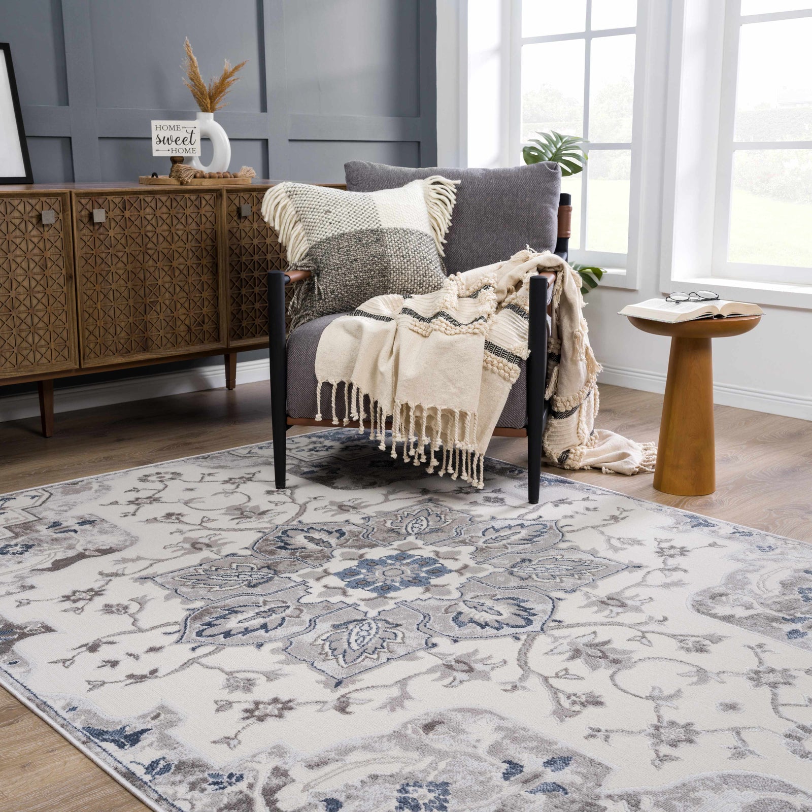 Alfombra Calum azul y gris - Liquidación