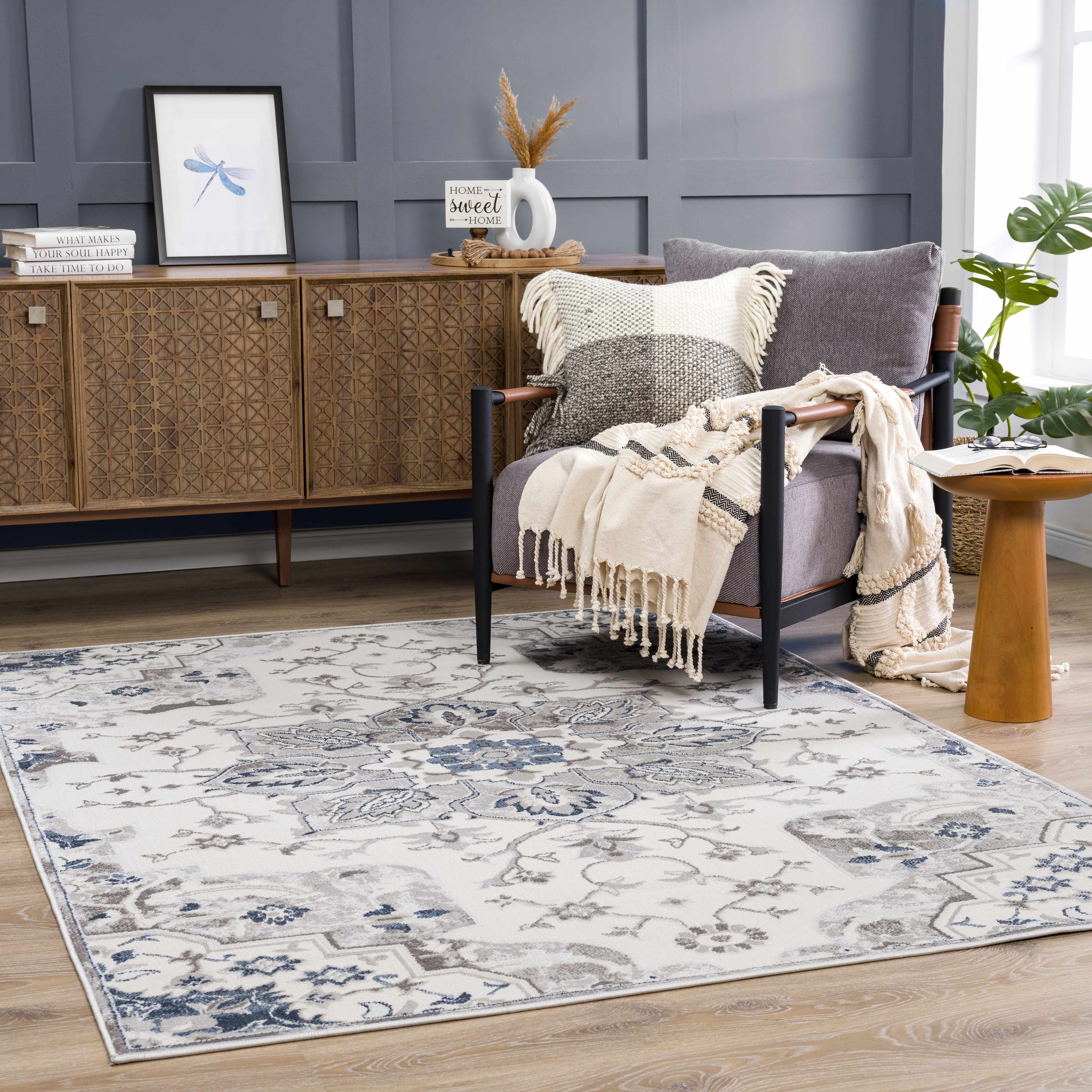 Alfombra Calum azul y gris - Liquidación