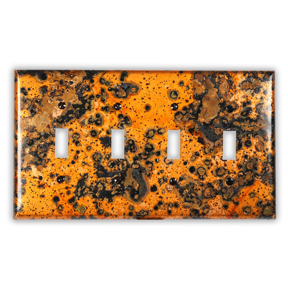 Leopard Copper - 4 Toggle Wallplate