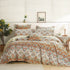 DaDa Bedding Bohemian Floral Paisley Garden Coral Teal Quilted Bedspread Set (LH1403)