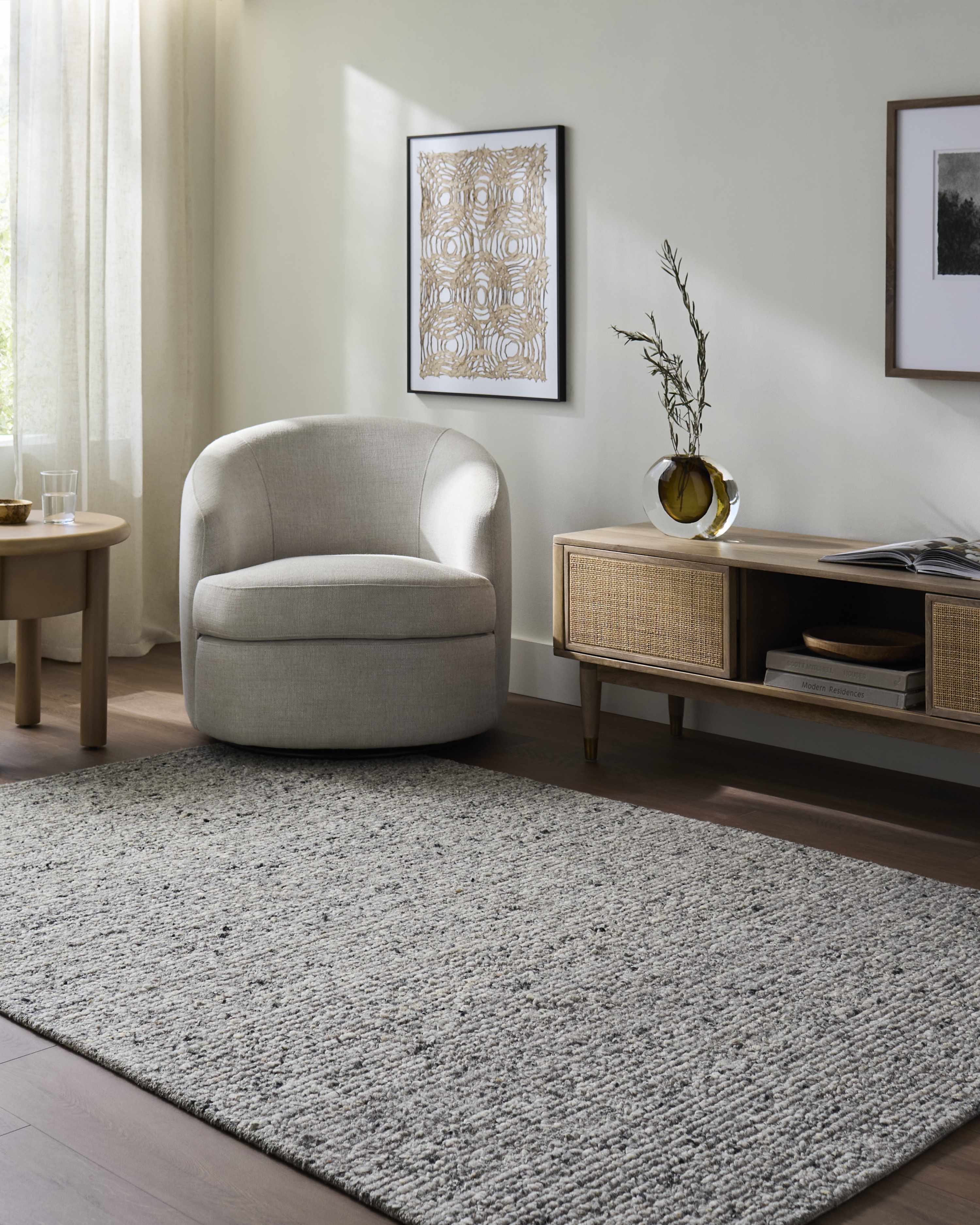Winta Charcoal Wool Area Rug