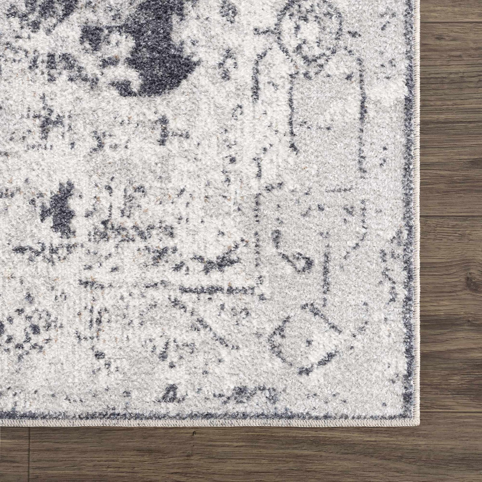 Alfombra lavable de pelo plano Hera Ivory