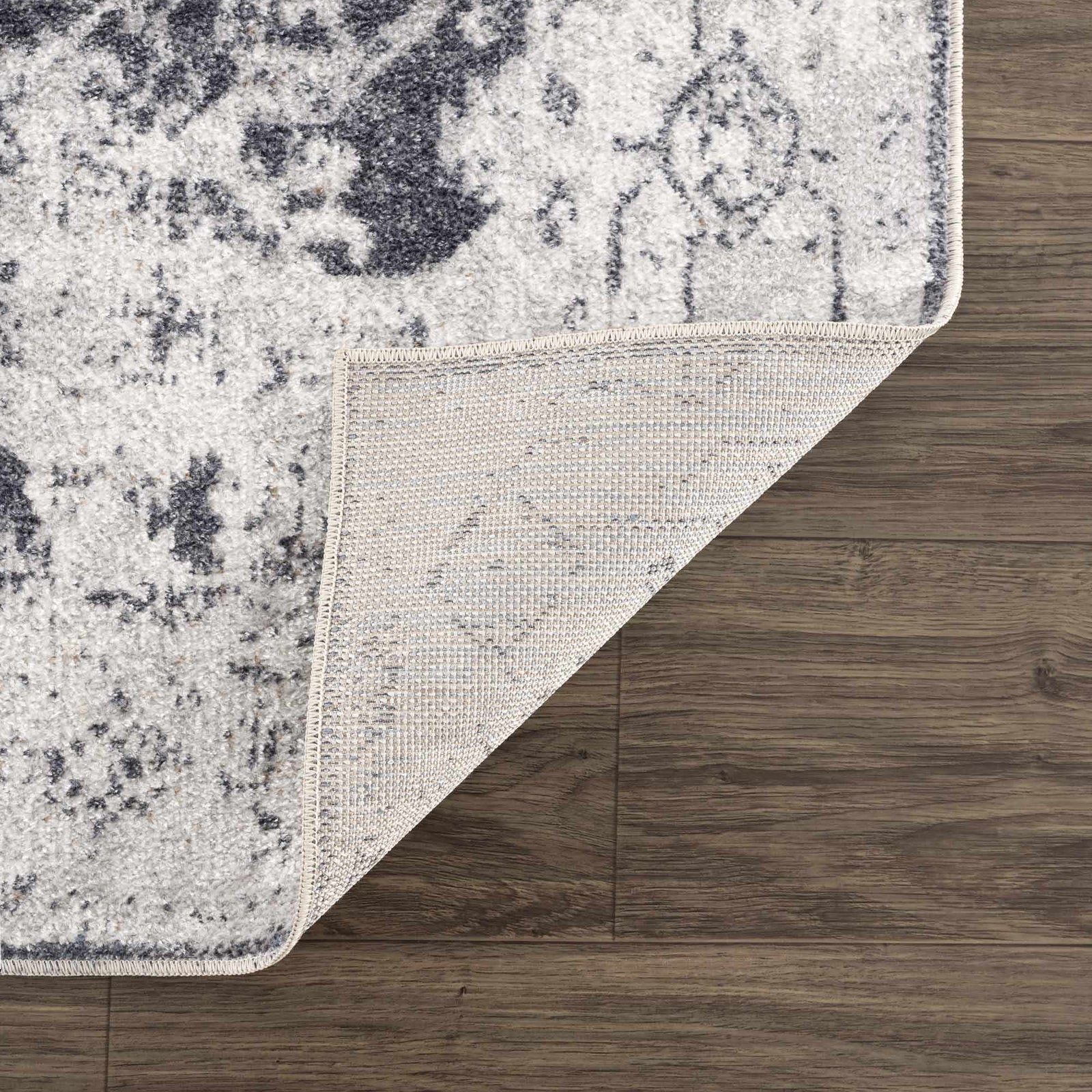 Alfombra lavable de pelo plano Hera Ivory