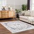 Alfombra lavable de pelo plano Hera Ivory