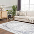 Alfombra lavable de pelo plano Hera Ivory