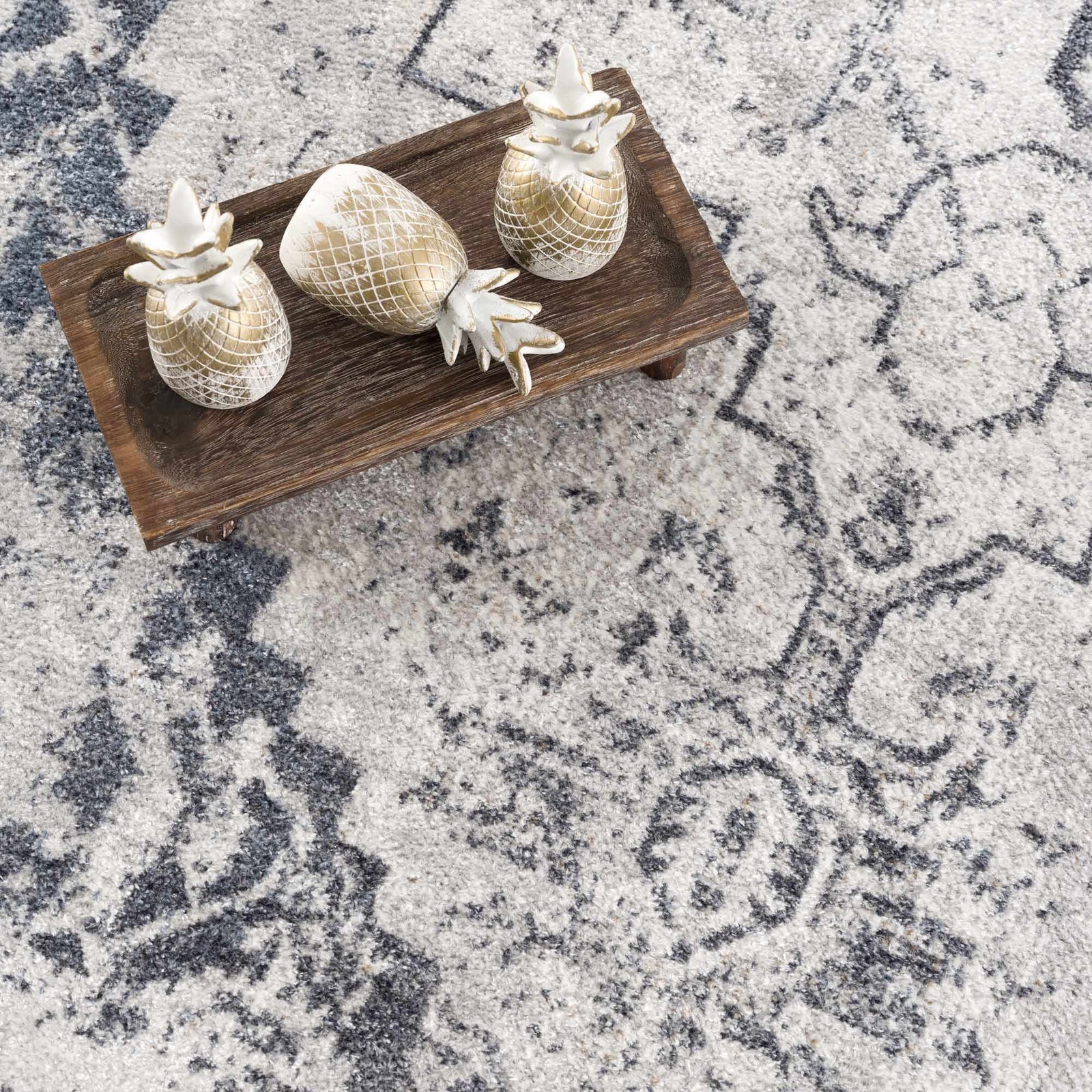 Alfombra lavable de pelo plano Hera Ivory