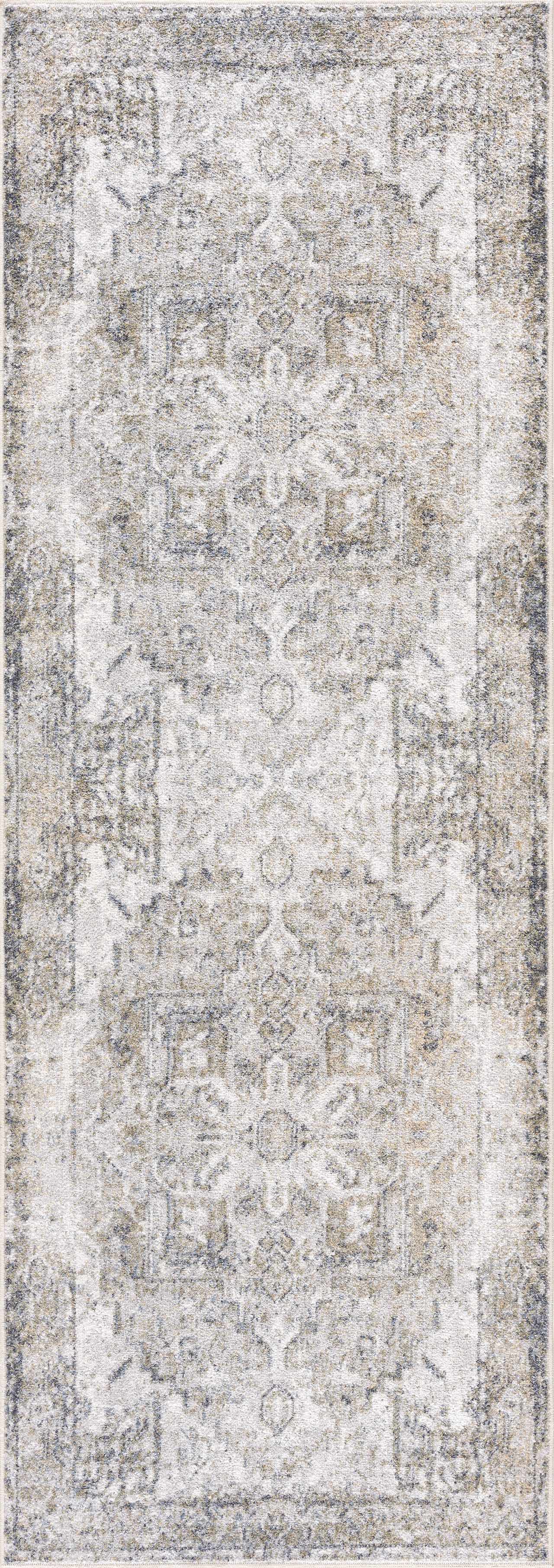 Alfombra lavable de pelo plano Hera Olive