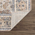 Alfombra lavable de pelo plano azul Arias